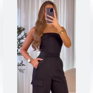 NWT Zara Cargo Jumpsuit